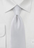 Cravata monocroma alb perlat - Cravatepedia