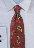 Cravata motive, matase, italiana paisley, rosie 7.9 cm