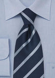 Cravata cu dungi pentru copii albastru - Cravatepedia