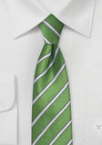 Cravata slim verde cu filigran