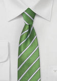 Cravata slim verde cu filigran - Cravatepedia