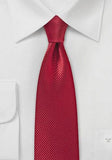 Cravata slim, subtire, matase rosie - Cravatepedia