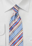 Cravata pentru copii model dinamic albastru pal