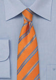 Cravata orange albastru