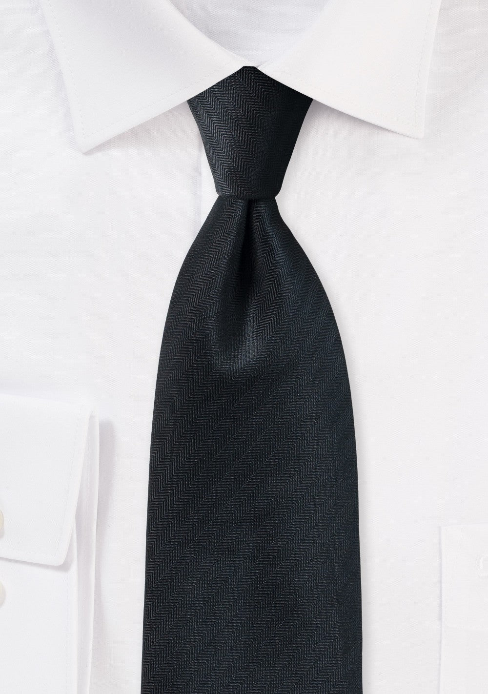 Cravata neagra, striati, microfibra, 7cm