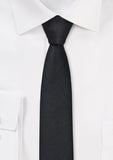 Cravata neagra subtire, texturata, 6 cm