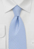 Cravata copii suprafata ingusta de vafe albastru deschis - Cravatepedia