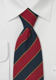 Cravata de club britanic rosu - albastru bluemarin