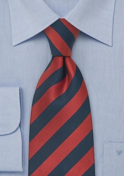 Cravata afaceri cu dungi rosu - albastru--Cravate Online