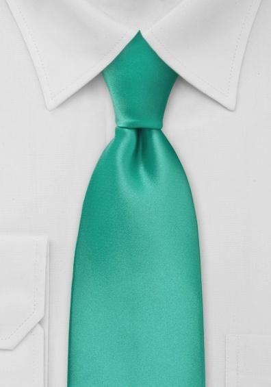 Cravata afaceri culoare menta verde monocrom--Cravate Online