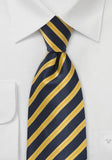 Cravata afaceri galben-bleumarin dungi italian