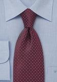 Cravata afaceri punctata cu model rubin-Bordeuax-Cravate Online