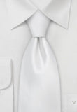Cravata alb perla lux elegant--Cravate Online