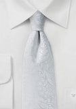 Cravată alba cu model