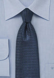 Cravata albastra bleumarin matase de lux italiana