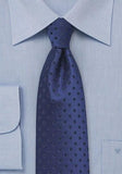 Cravata albastra cu buline negre--Cravate Online