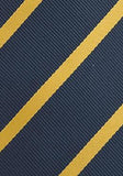 Cravata albastra cu dungi galbene--Cravate Online