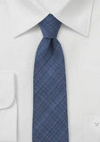 Cravata albastra deschis din amestec matase cu lână, 6 cm