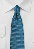 Cravata albastru cu puncte albe