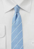Cravata albastru deschis ingusta--Cravate Online