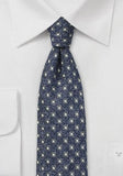 Cravata albastru din lana cu patrate--Cravate Online