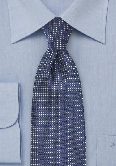 Cravata albastru regal fin texturata metalizata--Cravate Online