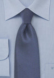 Cravata albastru regal fin texturata metalizata