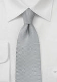 Cravata argintie structurata--Cravate Online