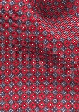 Cravata Ascot in carouri de roșu închis albastru închis--Cravate Online