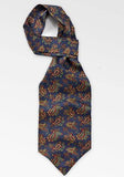 Cravata ascoti din matase rosu albastru--Cravate Online