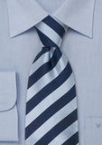 Cravata banchet cu dungi blumarin - argintiu--Cravate Online
