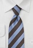 Cravata barbat banda de design maro porumbel albastru