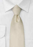 Cravata barbat crem 148X8.5 cm--Cravate Online