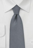 Cravata barbat gri inchis structurat--Cravate Online