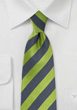 Cravata barbat microfibra cu banda verde 148X8.5 cm--Cravate Online