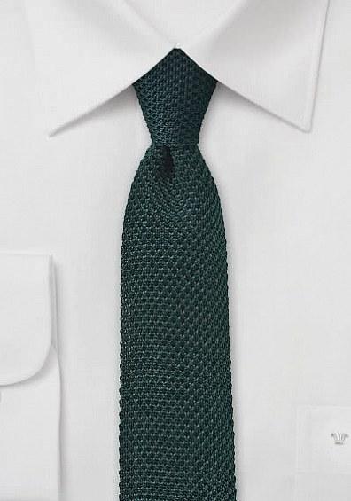 Cravată barbateasca tricotata de mătase din brad verde--Cravate Online