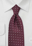 Cravata barbati burgund cu puncte