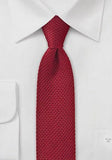Cravata, bărbați, de mătase, tricotate, cireș roșu,148X8.5 cm