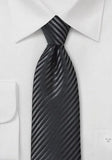Cravata barbati matase italiana negru structura-Black-Cravate Online