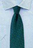 Cravata verde diamant și verde închis cu lână