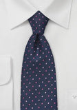 Cravata bluemarin picatele roz deschis - magenta--Cravate Online