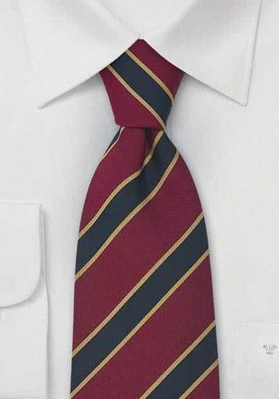 Cravata bristol albastru grafit, galben - rosu burgund--Cravate Online
