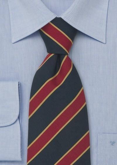 Cravata bristol grafit albastru, rosu - auriu--Cravate Online
