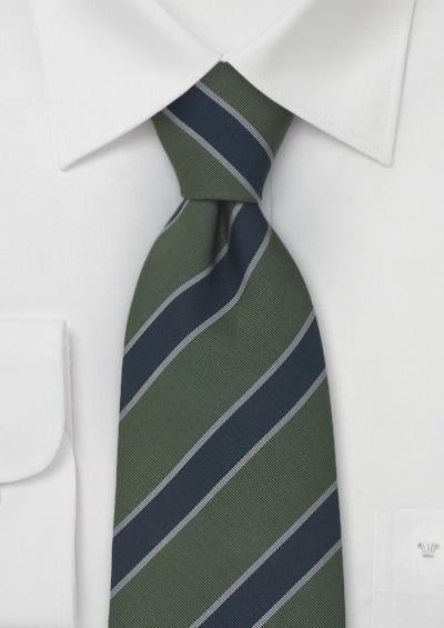 Cravata bristol verde de masline, bleumarin - gri--Cravate Online