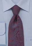 Cravata burgund cu linii albastre
