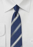Cravată business dungi clasice albastru