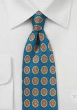 Cravata bussines ornament albastru royal--Cravate Online