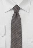 Cravata capuccino, cravată îngustă cu lână/Cravata lana cu model textil