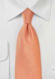 Cravata caramizie somon cu structura--Cravate Online