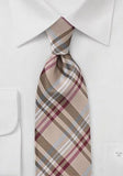 Cravata carouri ecru design